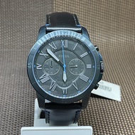 Fossil FS5342 Grant Chronograph Black Leather Grey Dial Men's Watch