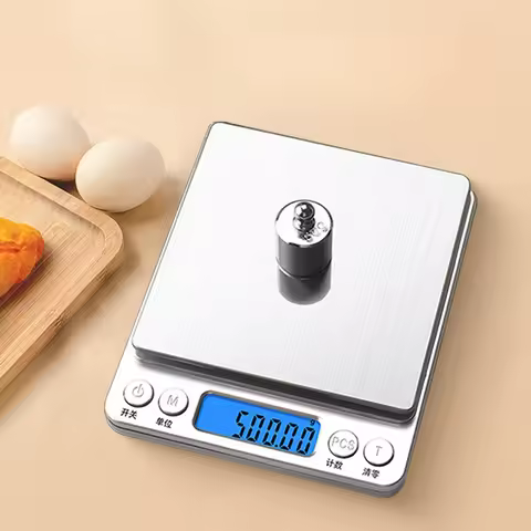 Kitchen Electronic Scale Baking Scale 0.01g Stainless Steel Electronic Scale Household Small Kitchen