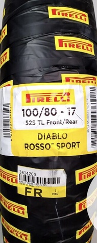 Ban Pirelli Diablo Rosso Sport 100/80 Ring 17 Tubeless