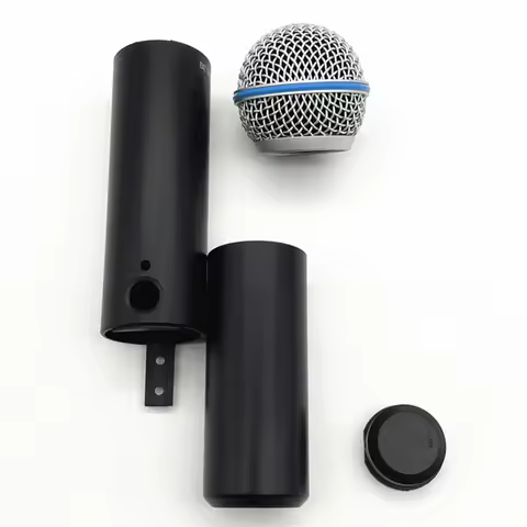 Wireless Microphone Main Body Shell / Bottom Cover/ Metal Grills Replacement Mic Parts Fit for Shure