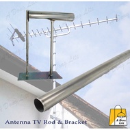 Outdoor Antenna TV Bracket TV Rod Antenna Aerial Bracket HDTV Digital Batang Tiang Antena Besi Pemeg