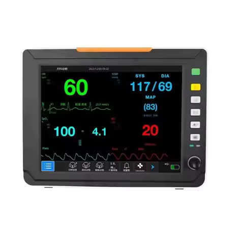 Portable Veterinary Multiparameter Patient Monitor for Blood Pressure & ECG/EKG