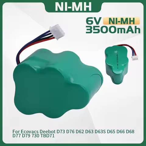 Ni-MH 3500mAh 6V Vacuum Cleaner Robot battery in For 620 710 D73 D76 ECOVACS LP43SC 3300P5 Fits COD 