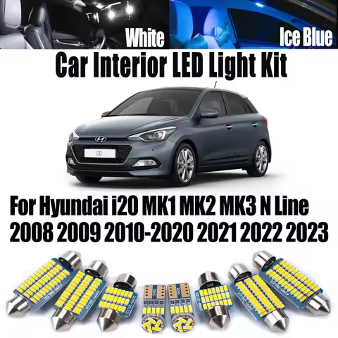For Hyundai i20 MK1 MK2 MK3 N Line 2008- 2021 2022 2023 Canbus Vehicle LED Interior Reading Map Dome