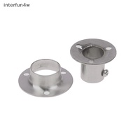 interfun4w Stainless Steel Flange Seat For Wardrobe Curtain Cloth Rod Seat Round Tube Seats  Househo