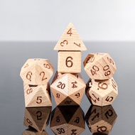 Digital Dice Wooden Mahogany Twenty-sided Eight-faced Game Cube Six-sided Multi-dimensional DND Dice