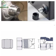 SHANLIN Straight Male Weld Fitting Adapter, External Thread Aluminum Silver Male Aluminium Weld, AN4