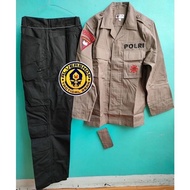 BARU Baju PDL Coklat Brimob Polri Setelan Jatah Pembagian TACTICAL