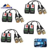 LtehfPassive 4 Pairs Video Balun Transceiver 4k 8mp HD Bnc Connector Twisted Pair Transmitter