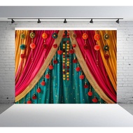 Indian Traditional Backdrop Wedding Photography Background Bridal Shower Festival Party Photo Backdr