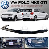 VOLKSWAGEN POLO GTI 2015+ MAXTON V1 STYLE FRONT LIP VW POLO 6C BUMPER SKIRT LIP BODYKIT VW POLO MK5 