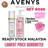 [READY STOK] 💗 ORIGINAL HQ 💯 AVENYS SET ROSE SKINCARE l ROSE SERUM + ROSE LOTION