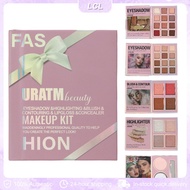 Matte Makeup Palette Book Eyeshadow Highlighter Palette Book Multi-functional Beauty Book Makeup Kit
