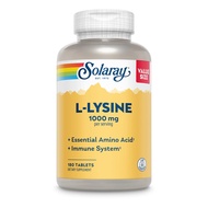 L-Lysine, Free-Form 1000 mg, Essential Amino Acid Immune Support Supplement with Vitamin C 1,000 mg