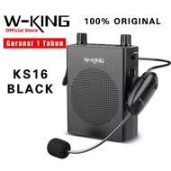 TERLARIS SPEAKER WKING KS16 MINI BLUETOOTH PINGGANG PENGERAS SUARA TOUR GUIDE MIC W-KING | COD