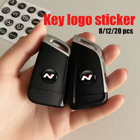 For Hyundai 8pcs Car Handle Door Keyhole Lock Core Protector Cover Sticker N Line Tuscon NX4 I20 I30