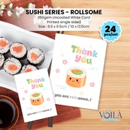 24pcs Thank you card - Rollsome (Sushi)