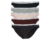 Calvin Klein Women`s Underwear Carousel Bikini 5 Pack (CK Logo(QP2135-901)/Pink, Medium)