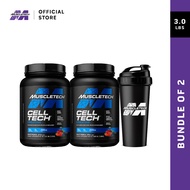 (Bundle of 2  - FREE SHAKER) MuscleTech Cell Tech Creatine (3lbs - 27 Servings)