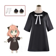 WGB Anime ANYA forger Trang Phục Cosplay cho người lớn Kid ANYA ăn mặc phù hợp với váy dài tay đen đ