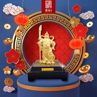 Patung Kwan Kong Jendral Perang Lapis Emas Pajangan Patung Kwan Kong Emas Hadiah