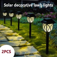 2PCS Lampu Raya Solar Outdoor  Garden Lights Waterproof LED Light Pathway Lamp Solar Garden Lawn Lig