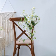 Outdoor wedding lawn chair simulation chair back decoration flower decoration Wedding church ballroo