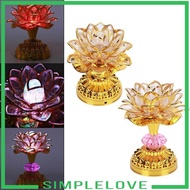 [Simple] SiaBiced LED Lotus Lamp Buddha Light Night Light Holy Portable Colorful for Desktop Altar