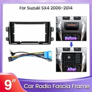 926 9 Inch Android Car Radio Fascia Frame for Suzuki SX4 2006-2014 2 Din Stereo GPS Kit Mounti sUl