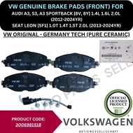 VW (ORIGINAL) DISC BRAKE PAD (FRONT) FOR AUDI A3, S3, A3 SPORTBACK [8V, 8Y] '12-24YR / LEON [5F] '13