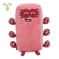 Rytanda Cute Numberblocks 8 Grace Dozing Dozer Plush Toy for Kid Boy Girl Smile Blue Hat Plushie Dol