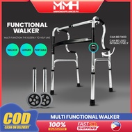 Walking Aid with Adjustable and folding foldable and  seat  Adult walker Elderly Stainless Steel