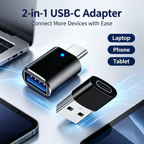 Type-C to USB 3.0 OTG Adapter and USB To Type C OTG Adapter Compatible with iPhone 15, Samsung, Xiao