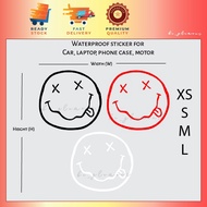 [D1] Nirvana logo sticker smile stiker rock reflective waterproof cahaya Car Motor Laptop Helmet Vinyl Decal