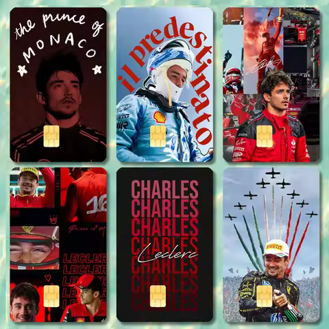 F1 16 C-Charles il Predestinato Stickers Credit Card Visa Debit Bank Charge Card Bus Metro Waterproo