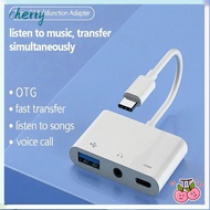 CHERRY Type-C to 3.5m Tablet Headphone USB Splitter Data Transmission