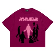 Genesis Conspiracy - Boxy Oversized T-shirt Fly Magenta Unisex - Cotton Combed 24s