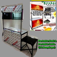 Meja Dapur 17L Deep Fryer Automatic Gas Ayam Guntuing Ayam & Portable Stall Ayam Gunting