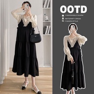 NEW!!Long Sleeve Maternity Midi Dress R3