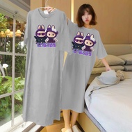 Gs - Dress Wanita Jumbo Labubu Lilac DTF