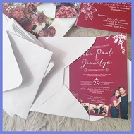 ✱ ▧  3 PAGES 3R INVITATION WITH WHITE ENVELOPE
