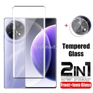 2in 1 bọc hoàn toàn cường lực cong Mặt kính bảo vệ màn hình cho Tecno Camon 30S Pro 5g 2024 kính bảo