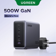UGREEN 500W 6-port GaN desktop fast charging charger with USB-C*5+USB-A*1 Space Gray Compatible with