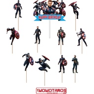 Topper cake captain america the movie solo chris evans content 11 pcs