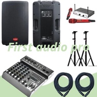 Paket Speaker Aktif Baretone Max 15Rc + Mixer Ashley Premium6