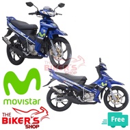 GRED AAA Y125Z 125ZR BODY STICKER STRIPE (15) 125Z Y125ZR MORITAKA MOVISTAR LIMITED EDITION BLUE BIR