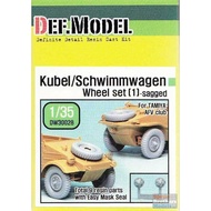 DEF.Model 1/35 Kubel/Schwimmwagen Wheel set(2)-sagged For Tamiya/AFV club