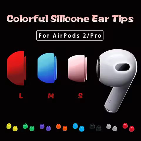Color Replacement Ear tips For Apple Airpods Pro 2 Headphone Earbuds Silicone Eartips Ear pads Caps 