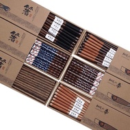 和風四季手工鐵木筷尖筷雞翅木筷料理筷櫻花紅木筷子家用實木禮盒