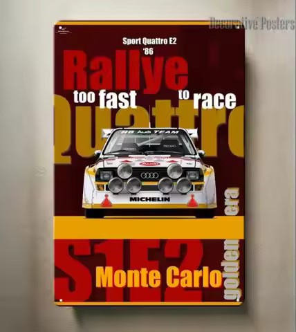 s1 e2 rallye sport Car Group B Metal Poster - Sign 20x30cm